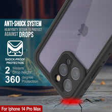 Cargar imagen en el visor de la galería, Funda Waterproof IP68 para iPhone 14 Pro Max, Punkcase [Transparente] [Serie StudStar] [Ajuste delgado] [A prueba de suciedad]
