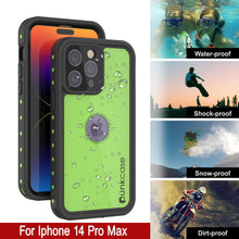 Cargar imagen en el visor de la galería, Funda resistente al agua IP68 para iPhone 14 Pro Max, Punkcase [Verde claro] [Serie StudStar] [Ajuste fino] [A prueba de suciedad]
