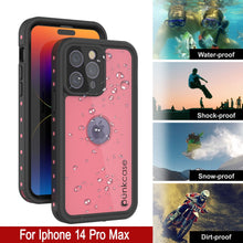 Load image into Gallery viewer, Funda impermeable IP68 para iPhone 14 Pro Max, Punkcase [Rosa] [Serie StudStar] [Ajuste Delgado] [A prueba de suciedad]
