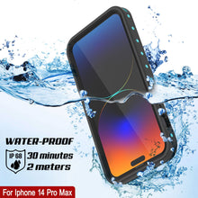 Load image into Gallery viewer, Funda impermeable IP68 para iPhone 14 Pro Max, Punkcase [Turquesa] [Serie StudStar] [Ajuste delgado]
