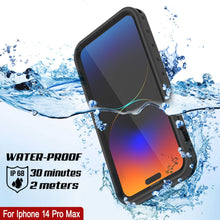 Cargar imagen en el visor de la galería, Estuche resistente al agua IP68 para iPhone 14 Pro Max, Punkcase [Negro] [Serie StudStar] [Ajuste Delgado]
