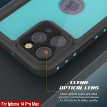 Load image into Gallery viewer, Funda impermeable IP68 para iPhone 14 Pro Max, Punkcase [Turquesa] [Serie StudStar] [Ajuste delgado]
