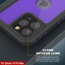 Load image into Gallery viewer, Funda a prueba de agua IP68 para el iPhone 14 Pro Max, Punkcase [Morado] [Serie StudStar] [Ajuste delgado] [A prueba de suciedad]
