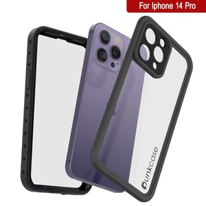 Funda resistente al agua IP68 para iPhone 14 Pro, Punkcase [transparente] [serie StudStar] [ajuste delgado] [a prueba de suciedad]