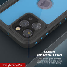 Load image into Gallery viewer, Funda resistente al agua IP68 para iPhone 14 Pro, Punkcase [azul claro] [Serie StudStar] [Diseño delgado] [A prueba de suciedad]
