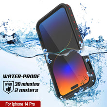 Load image into Gallery viewer, Funda Punkcase [Roja] [Serie StudStar] [Ajuste Delgado], a prueba de agua IP68 para iPhone 14 Pro.
