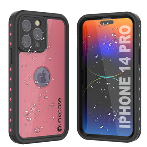 Funda impermeable IP68 para iPhone 14 Pro, Punkcase [rosa] [Serie StudStar] [ajuste delgado] [a prueba de suciedad]
