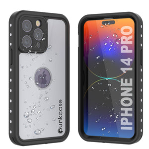 Estuche para iPhone 14 Pro resistente al agua IP68, Punkcase [Blanco] [Serie StudStar] [Ajuste Delgado] [A prueba de suciedad]