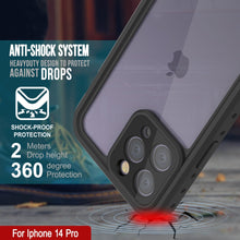 Load image into Gallery viewer, Funda resistente al agua IP68 para iPhone 14 Pro, Punkcase [transparente] [serie StudStar] [ajuste delgado] [a prueba de suciedad]
