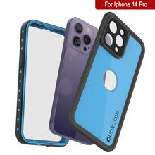 Load image into Gallery viewer, Funda resistente al agua IP68 para iPhone 14 Pro, Punkcase [azul claro] [Serie StudStar] [Diseño delgado] [A prueba de suciedad]
