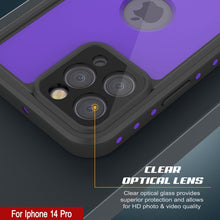 Load image into Gallery viewer, Funda impermeable IP68 Punkcase [Purple] [Serie StudStar] [Ajuste Slim] [A prueba de suciedad] para iPhone 14 Pro.
