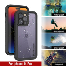 Load image into Gallery viewer, Funda resistente al agua IP68 para iPhone 14 Pro, Punkcase [transparente] [serie StudStar] [ajuste delgado] [a prueba de suciedad]
