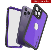 Load image into Gallery viewer, Funda impermeable IP68 Punkcase [Purple] [Serie StudStar] [Ajuste Slim] [A prueba de suciedad] para iPhone 14 Pro.
