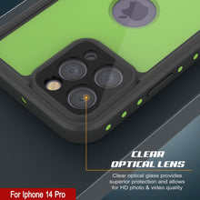 Load image into Gallery viewer, Funda impermeable IP68 para iPhone 14 Pro, Punkcase [verde claro] [Serie StudStar] [Ajuste delgado] [A prueba de suciedad].

