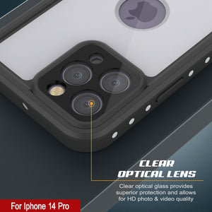Estuche para iPhone 14 Pro resistente al agua IP68, Punkcase [Blanco] [Serie StudStar] [Ajuste Delgado] [A prueba de suciedad]