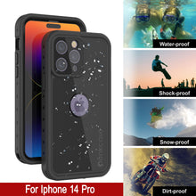 Load image into Gallery viewer, Funda impermeable iPhone 14 Pro IP68, Punkcase [Negra] [Serie StudStar] [Ajuste delgado]

