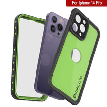 Load image into Gallery viewer, Funda impermeable IP68 para iPhone 14 Pro, Punkcase [verde claro] [Serie StudStar] [Ajuste delgado] [A prueba de suciedad].
