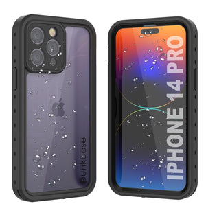 Funda resistente al agua IP68 para iPhone 14 Pro, Punkcase [transparente] [serie StudStar] [ajuste delgado] [a prueba de suciedad]