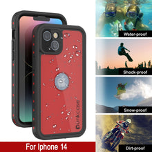 Cargar imagen en el visor de la galería, Funda iPhone 14 resistente al agua IP68, Punkcase [Rojo] [Serie StudStar] [Ajuste Delgado]
