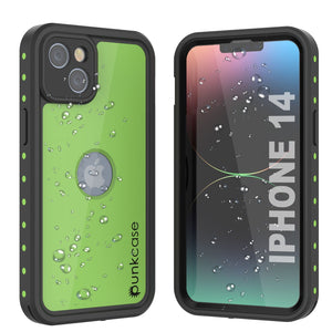 Funda impermeable IP68 para iPhone 14, de Punkcase [Verde claro] [Serie StudStar] [Ajuste delgado] [A prueba de suciedad]