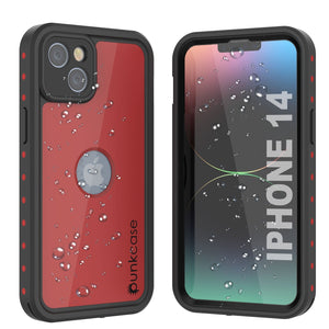 Funda iPhone 14 resistente al agua IP68, Punkcase [Rojo] [Serie StudStar] [Ajuste Delgado]