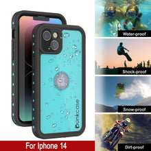 Cargar imagen en el visor de la galería, Carcasa sumergible iPhone 14 IP68, Punkcase [Turquesa] [Serie StudStar] [Ajuste Delgado]
