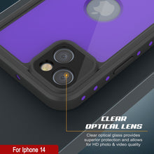 Cargar imagen en el visor de la galería, Funda al agua IP68 para iPhone 14, Punkcase [Morado] [Serie StudStar] [Ajuste fino] [A prueba de suciedad].
