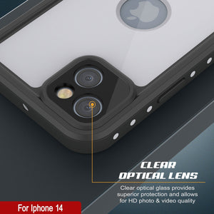 Estuche a prueba de agua IP68 para iPhone 14, Punkcase [Blanco] [Serie StudStar] [Ajuste Delgado] [A prueba de suciedad]
