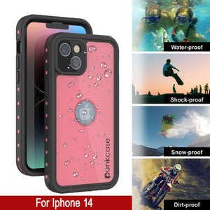 Carcasa impermeable para iPhone 14 IP68, Punkcase [Rosa] [Serie StudStar] [Ajuste Slim] [A prueba de suciedad]