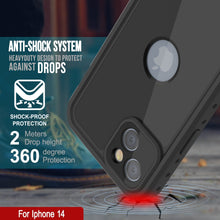 Cargar imagen en el visor de la galería, Carcasa impermeable IP68 para iPhone 14, Punkcase [Negro] [Serie StudStar] [Ajuste delgado]
