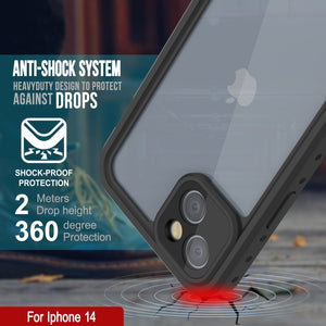 Funda impermeable IP68 para iPhone 14, Punkcase [Transparente] [Serie StudStar] [Ajuste delgado] [A prueba de suciedad]
