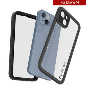 Funda impermeable IP68 para iPhone 14, Punkcase [Transparente] [Serie StudStar] [Ajuste delgado] [A prueba de suciedad]