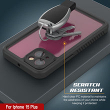 Cargar imagen en el visor de la galería, Funda impermeable para iPhone 15 Plus, Punkcase [Extreme Series] Cubierta blindada con protector de pantalla incorporado [Blanco]

