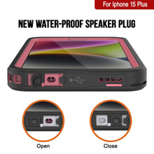 Cargar imagen en el visor de la galería, Funda impermeable para iPhone 15 Plus, Punkcase [Extreme Series], cubierta de armadura con protector de pantalla incorporado [Rosa]
