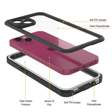 Cargar imagen en el visor de la galería, Funda impermeable para iPhone 15 Plus, Punkcase [Extreme Series] Cubierta blindada con protector de pantalla incorporado [Blanco]
