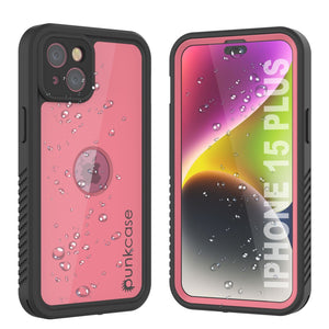 Funda impermeable IP68 para iPhone 16 Plus, Punkcase [rosa] [Serie StudStar] [Ajuste fino] [A prueba de suciedad]