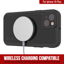 Cargar imagen en el visor de la galería, iPhone 15 Plus Funda Impermeable IP68, Punkcase [Negro] [Serie StudStar] [Ajuste Delgado]
