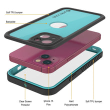 Load image into Gallery viewer, Funda impermeable IP68 para iPhone 16 Plus, Punkcase [azul verdoso] [Serie StudStar] [Ajuste ajustado]
