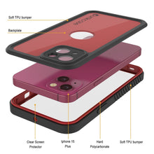 Load image into Gallery viewer, Funda impermeable IP68 para iPhone 16 Plus, Punkcase [Roja] [Serie StudStar] [Ajuste ajustado]
