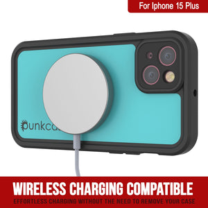 Funda impermeable IP68 para iPhone 16 Plus, Punkcase [azul verdoso] [Serie StudStar] [Ajuste ajustado]