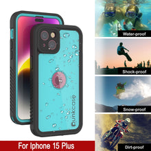 Load image into Gallery viewer, Funda impermeable IP68 para iPhone 16 Plus, Punkcase [azul verdoso] [Serie StudStar] [Ajuste ajustado]

