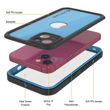 Load image into Gallery viewer, Funda impermeable IP68 para iPhone 16 Plus, Punkcase [Azul claro] [Serie StudStar] [Ajuste fino] [A prueba de suciedad]
