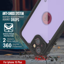 Load image into Gallery viewer, Funda impermeable IP68 para iPhone 16 Plus, Punkcase [Lila] [Serie StudStar] [Ajuste fino] [A prueba de suciedad]
