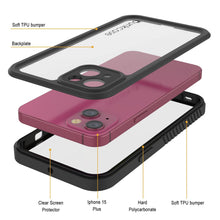 Load image into Gallery viewer, Funda impermeable IP68 para iPhone 16 Plus, Punkcase [Transparente] [Serie StudStar] [Ajuste fino] [A prueba de suciedad]
