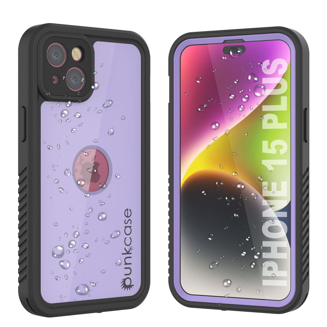 Funda impermeable IP68 para iPhone 16 Plus, Punkcase [Lila] [Serie StudStar] [Ajuste fino] [A prueba de suciedad]