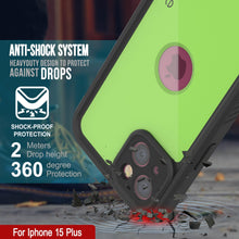 Load image into Gallery viewer, Funda impermeable IP68 para iPhone 16 Plus, Punkcase [Verde claro] [Serie StudStar] [Ajuste fino] [A prueba de suciedad]
