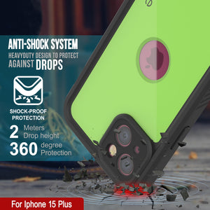 Funda impermeable IP68 para iPhone 16 Plus, Punkcase [Verde claro] [Serie StudStar] [Ajuste fino] [A prueba de suciedad]
