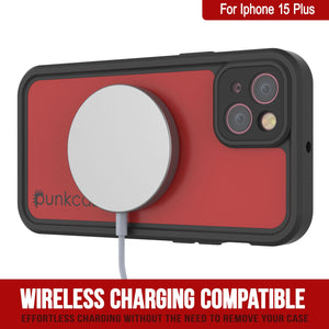 Funda impermeable IP68 para iPhone 16 Plus, Punkcase [Roja] [Serie StudStar] [Ajuste ajustado]