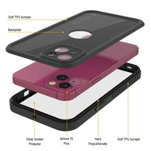 Load image into Gallery viewer, Funda impermeable IP68 para iPhone 16 Plus, Punkcase [Negra] [Serie StudStar] [Ajuste ajustado]
