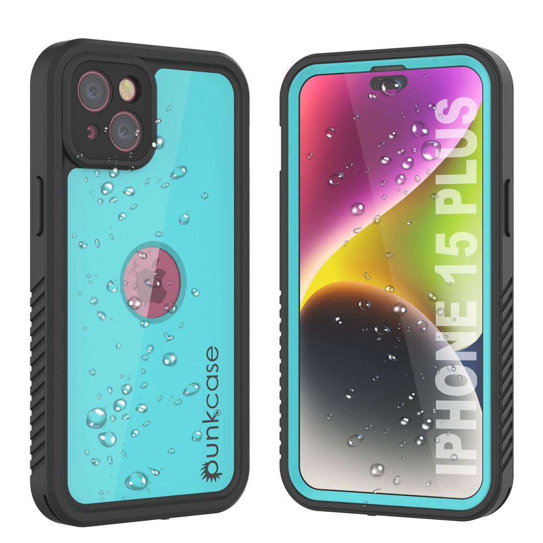 Funda impermeable IP68 para iPhone 16 Plus, Punkcase [azul verdoso] [Serie StudStar] [Ajuste ajustado]